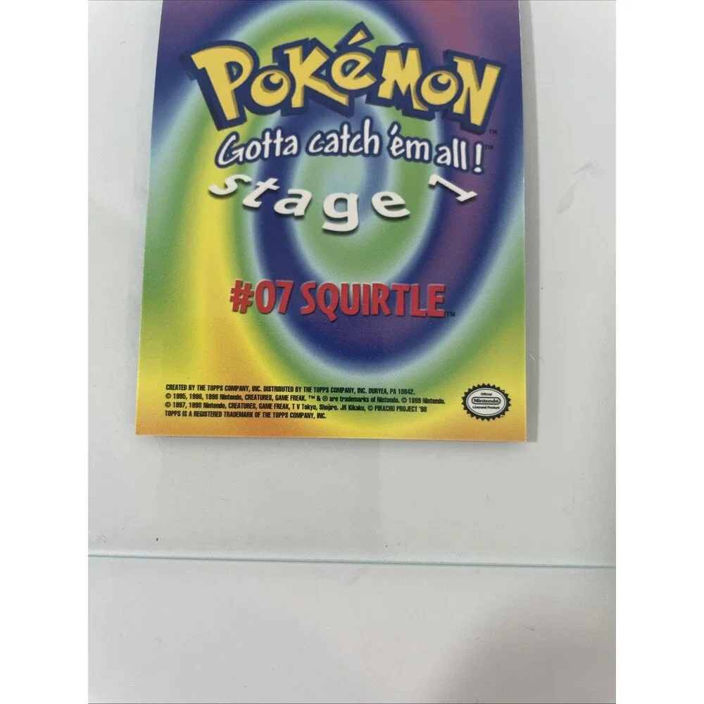 SQUIRTLE E7 TOPPS Smooth Holofoil The First Movie Pokémon Card